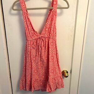 Urban Outfitters Pink Eyelet Sundress – Size Small